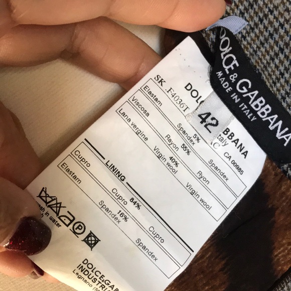 Dolce & Gabbana Houndstooth Pleated Skirt D&G - Picture 8 of 8